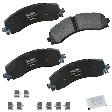 Bendix Semi-Metallic Bpr Disc Brake Pad, Bendix Cfm2225 Premium Copper Free CFM2225